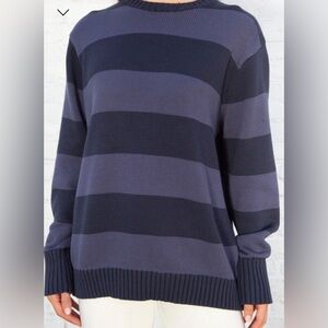 Brandy Melville Sweater Brianna Cotton thick striped oversized sweater